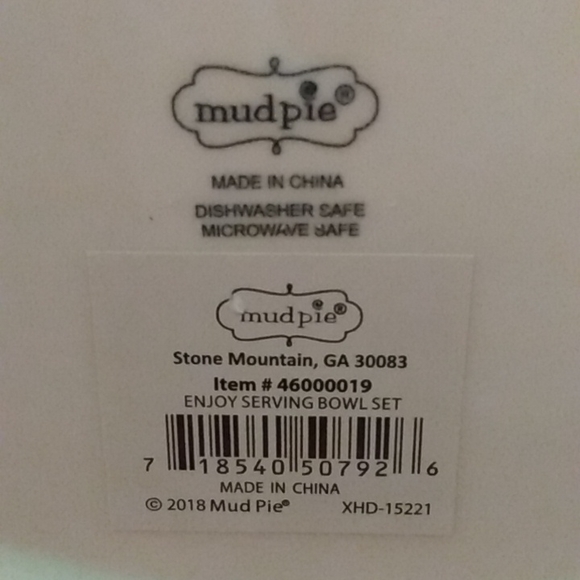 Serving Bowl and Wood Spoon Set Enjoy and Serve - Picture 7 of 7